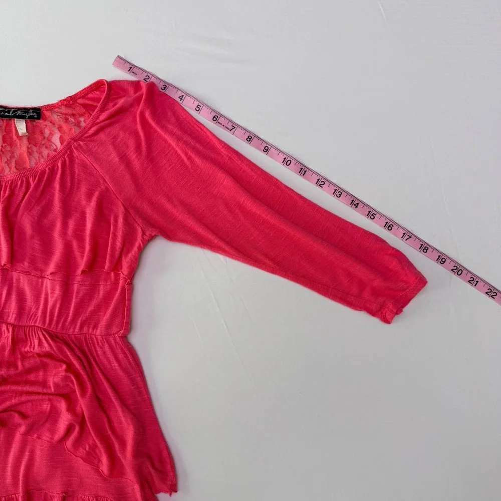 Girls Pink Shirt‎ with Flower Tulle back